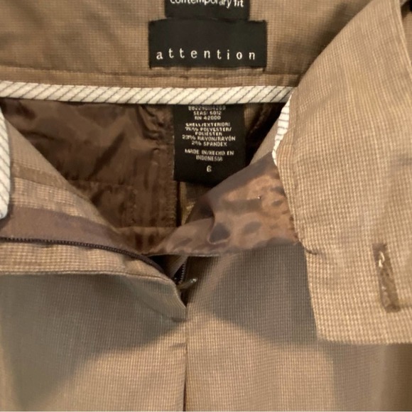 Attention 2pc Suit Stylish and Professional Brown Women's Size 6 - Picture 5 of 7